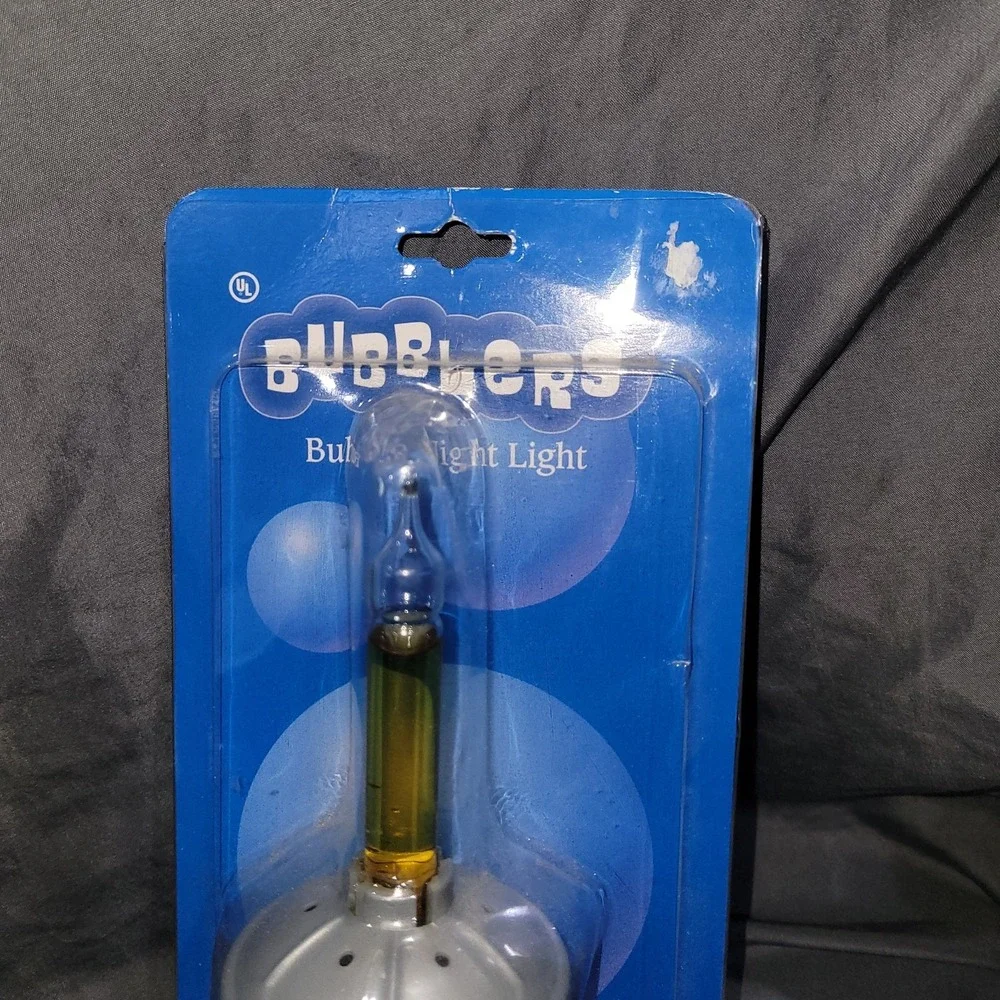 Vtg Bubble Bubbler Night Light NIB Blue Yellow